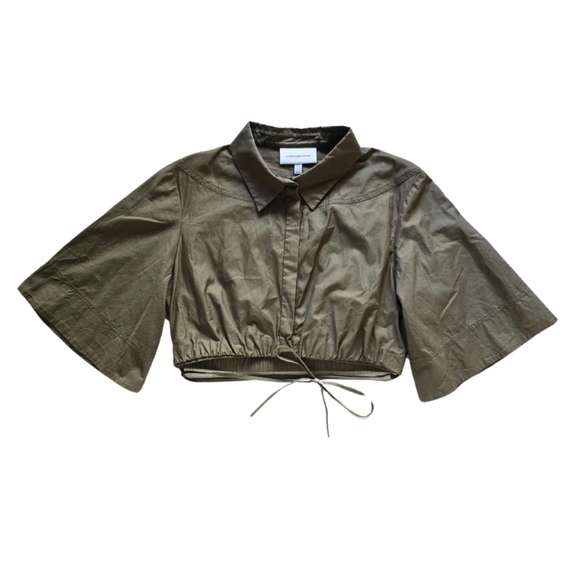 Significant Other Australia Addison Tie Crop Top in Cotton-poplin US 8/AU 12 - Picture 5 of 9